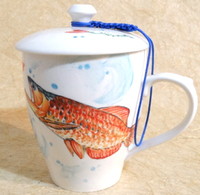 杯子(黃禎作 納財紅龍) 茶杯 珍品典藏