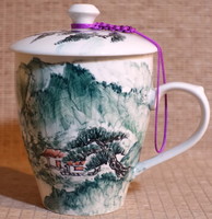 杯子(黃禎 山中傳奇) 茶杯 彩繪珍品 