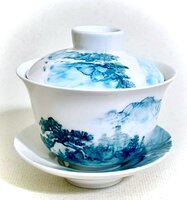 (黃禎作 縱情山水) 陶瓷茶杯 珍品典藏